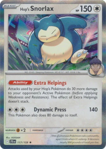 Hops Snorlax - 117/159 - Rare - Journey Together